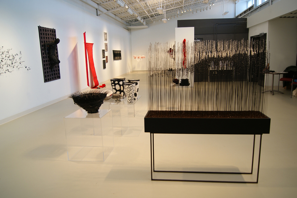 Installation view: The Red and the Black exhibition, World of Threads Festival 2014.
