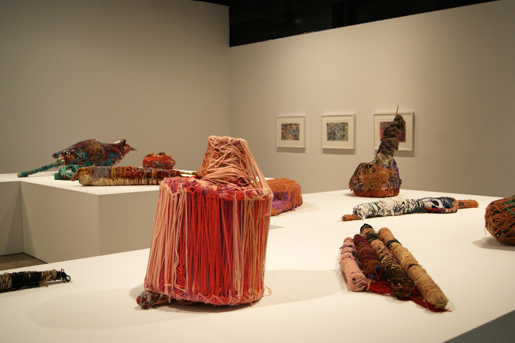 Installation view: Judith Scott exhibition, World of Threads Festival 2016.