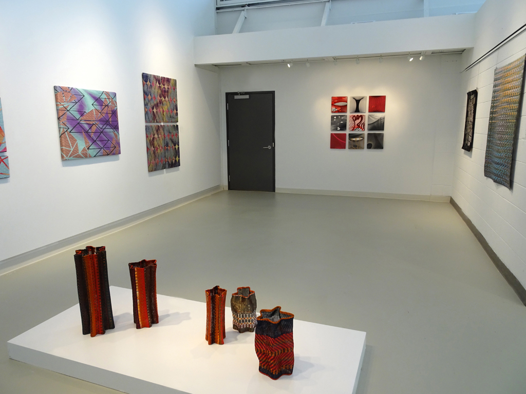 Installation view: Cosmic Geometry exhibition, World of Threads Festival 2016.