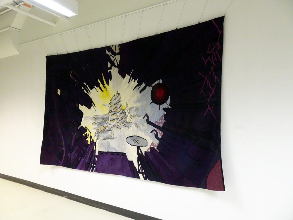 The Melancholy of departure, 2014, 200 H x 340 W x 1 cm, Materials: linen warp, wool weft 
Technique: Haute-lisse.