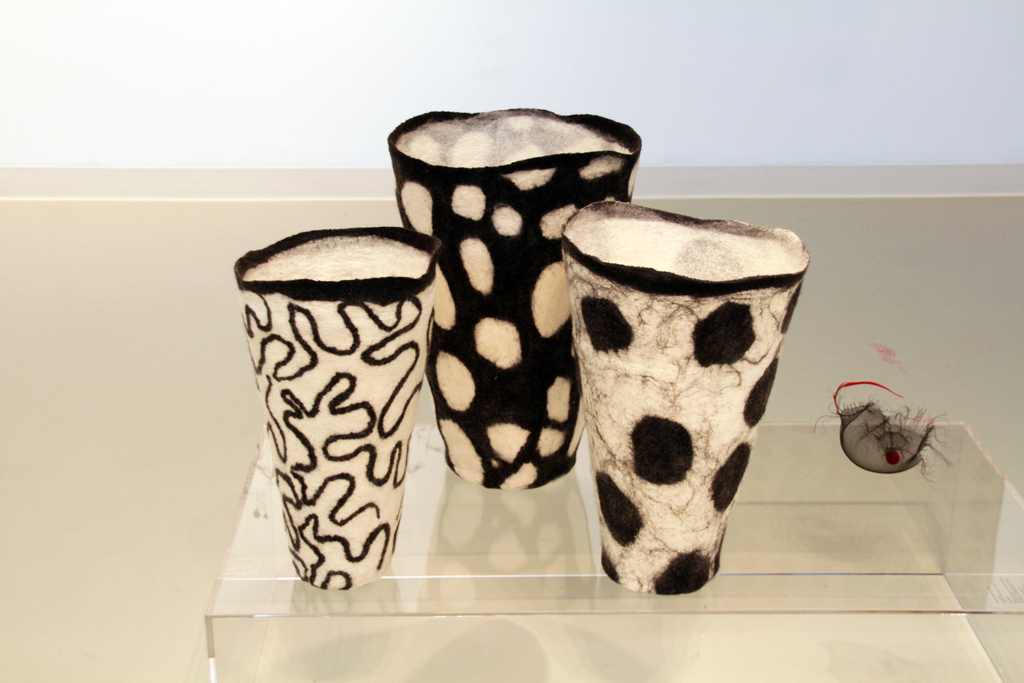 Denise Lithgow, Tracks, Pebbles, Rocks, The Red and the Black exhibition, World of Threads Festival 2014.