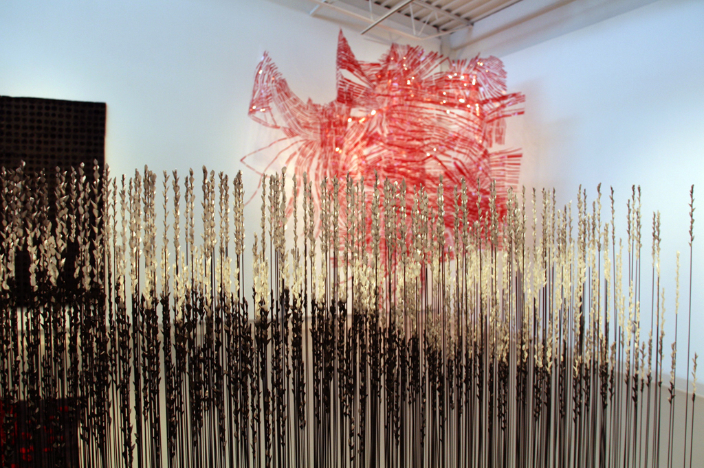 Installation view: The Red and the Black exhibition, World of Threads Festival 2014.