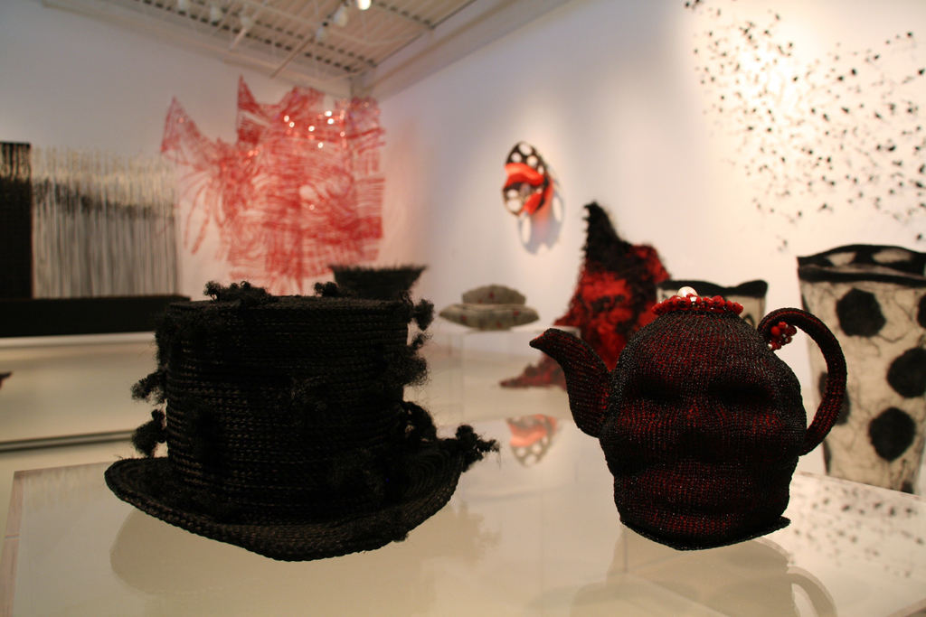 Installation view: The Red and the Black exhibition, World of Threads Festival 2014.