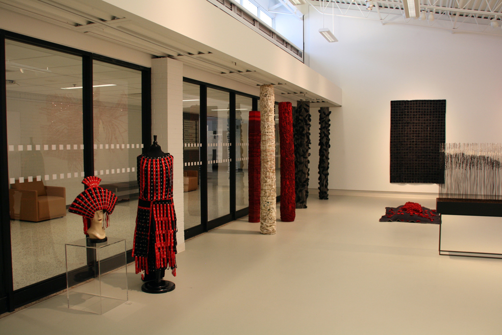 Installation view: The Red and the Black exhibition, World of Threads Festival 2014.