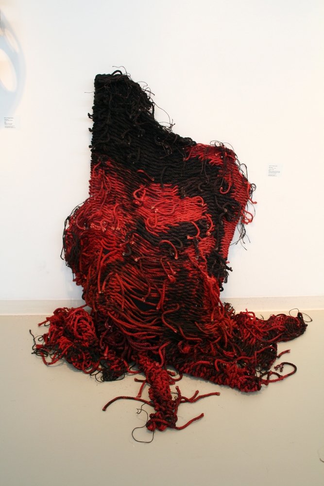 Mary Grisey, Cradling in Ruins, The Red and the Black exhibition, World of Threads Festival 2014.