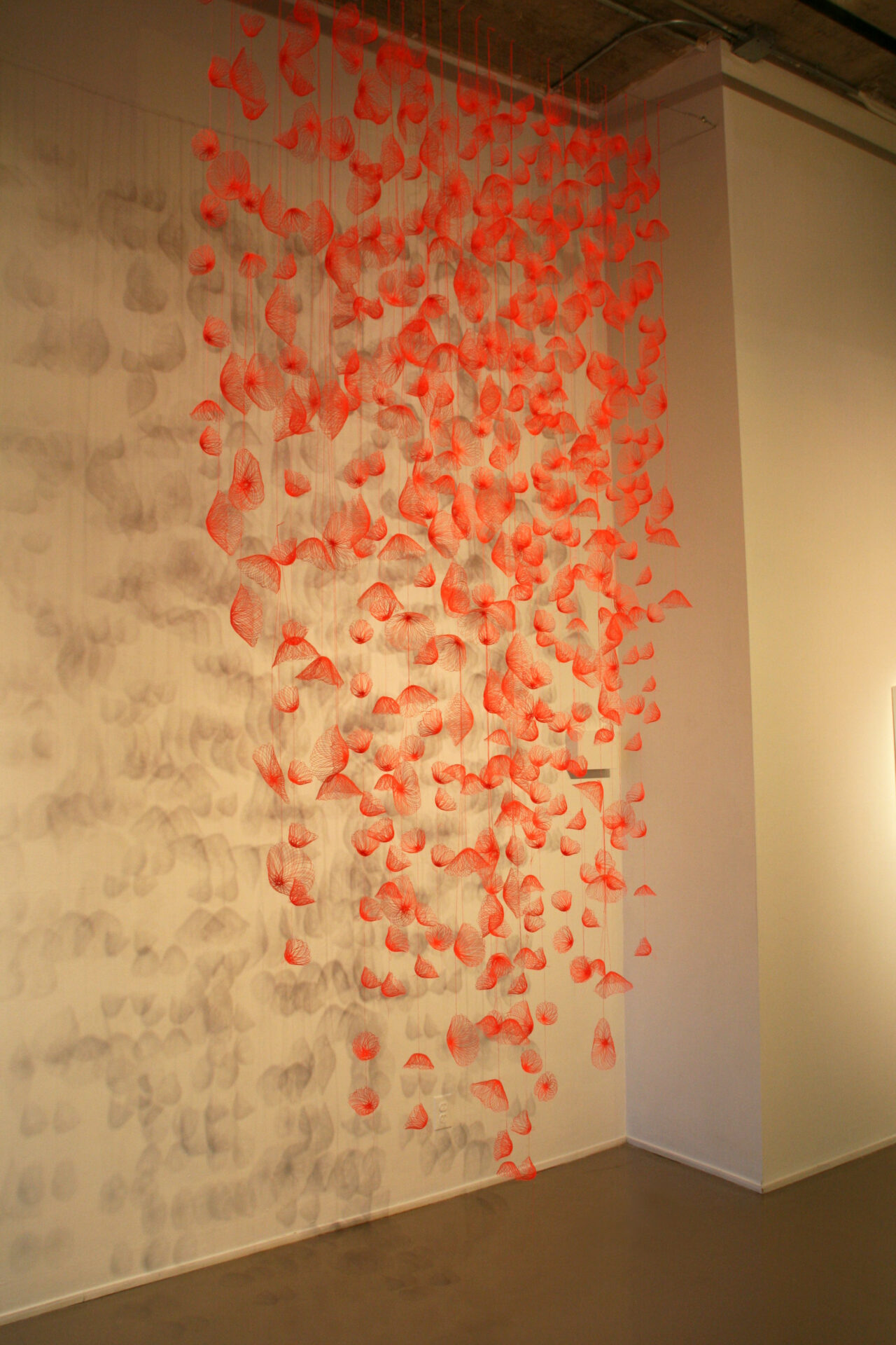 Amanda McCavour, Neon Field, Strung Out and Undone exhibition, World of Threads Festival 2014.