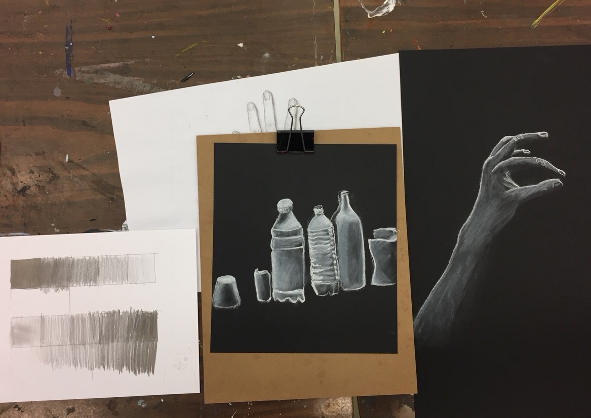 Art Class, student art assignment.
