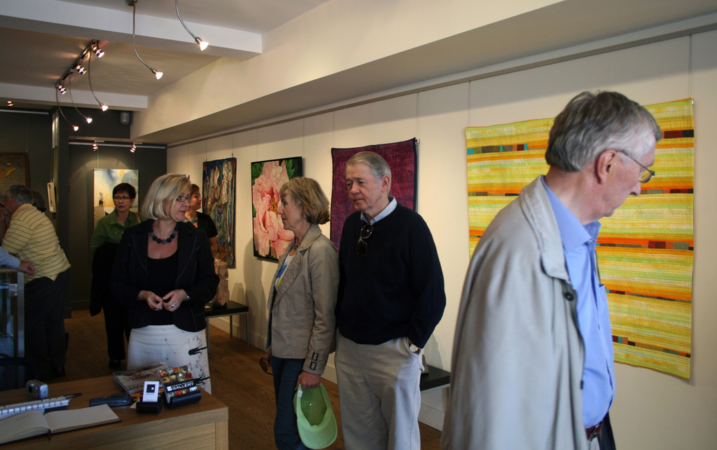 Visitors at the opening of the Common Thread International exhibition Part 2, World of Threads Festival 2009.