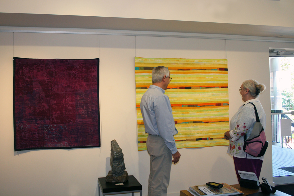 Visitors at the opening of the Common Thread International exhibition Part 2, World of Threads Festival 2009.