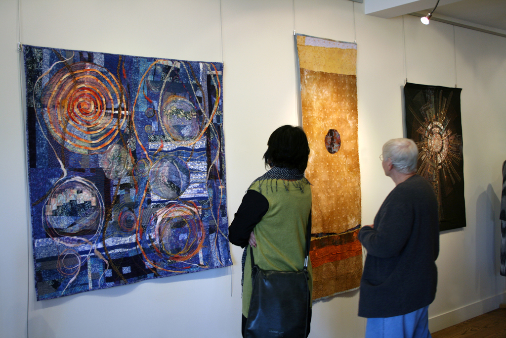 Visitors at the opening of the Common Thread International exhibition Part 2, World of Threads Festival 2009.