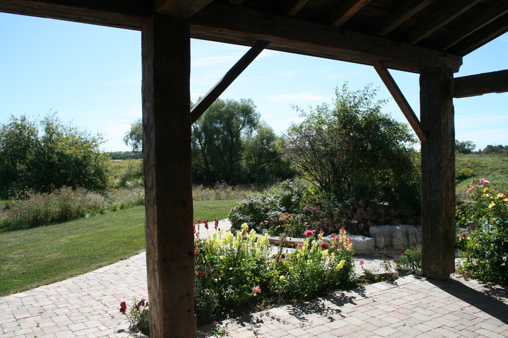 From the patio at Joshua Creek Heritage Art Centre, Oakville, Ontario, Canada.