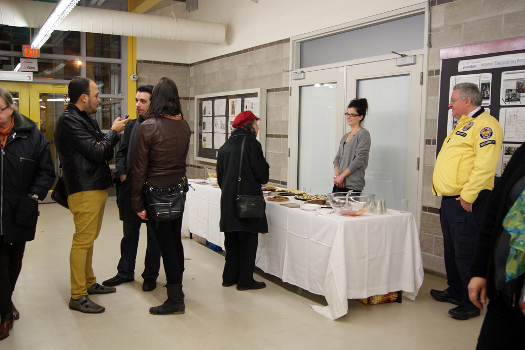 Visitors at the Memento mori exhibition opening.