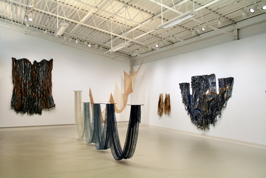 Installation view: Flow exhibition, World of Threads Festival 2018.