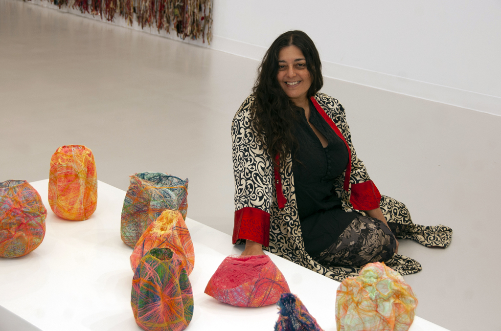 Hannah Rothschild at the opening of the World of Threads Festival 2023-24.