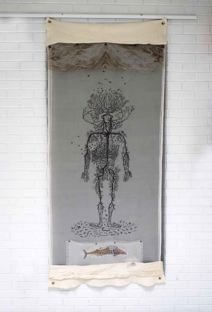 Home, A Fragile Shelter, Maggie Tchir, Forever Covid, World of Threads Festival 2023-24.