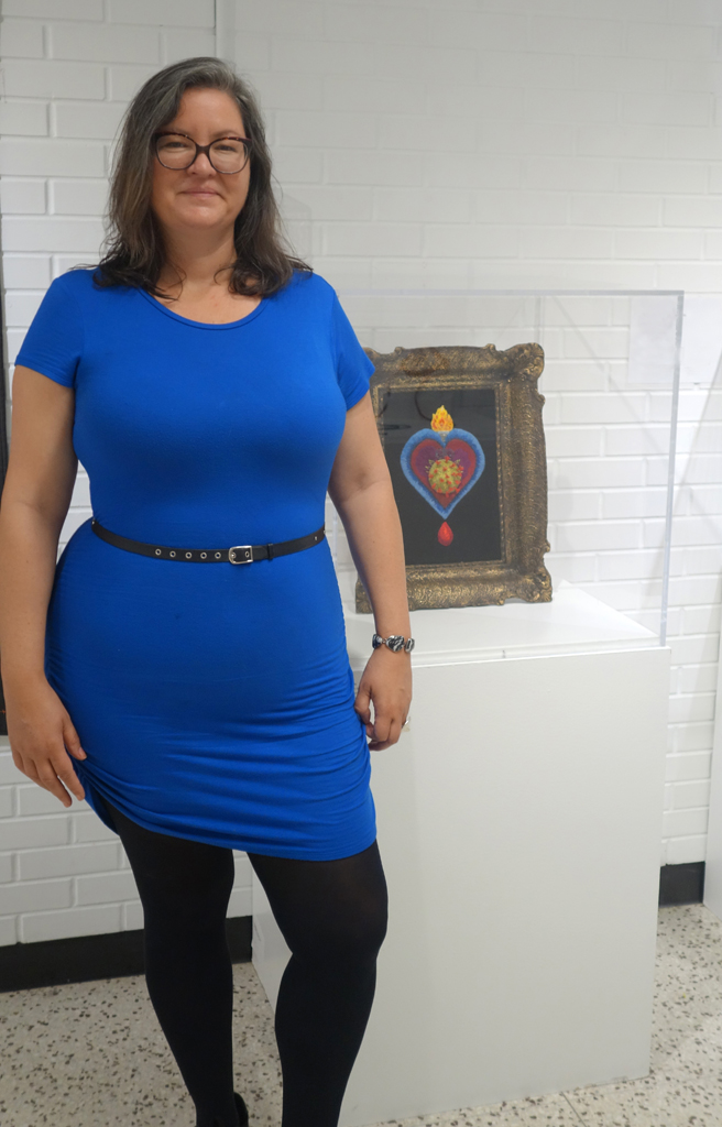 Leanne Powers at the opening of the World of Threads Festival 2023-24.