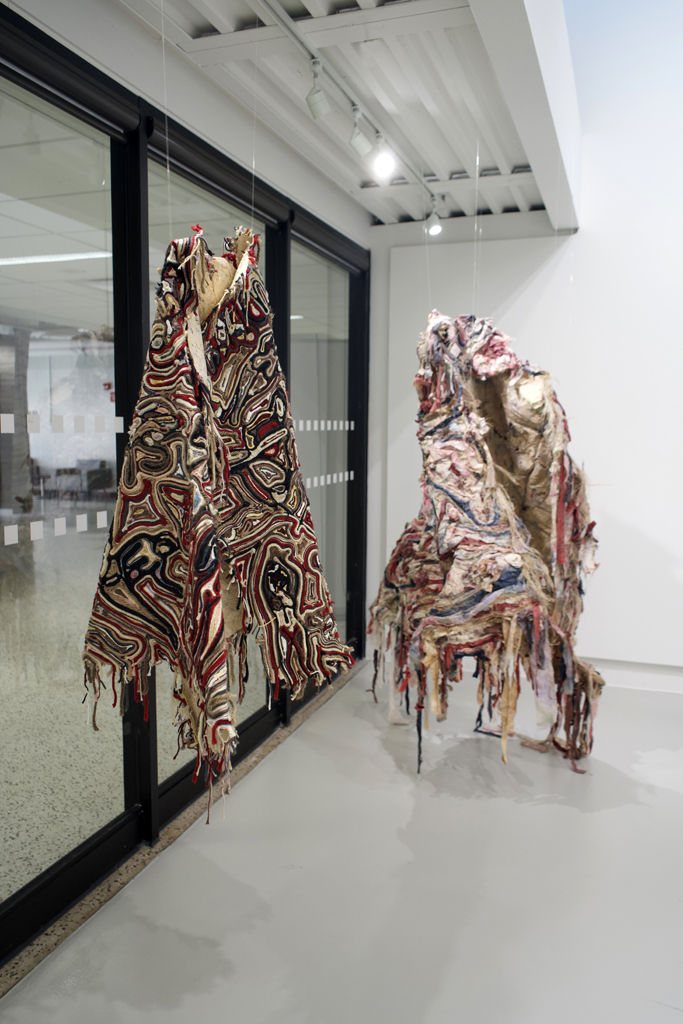 Installation view: Sonja Czekalski, Amorphous, World of Threads Festival 2023-24.