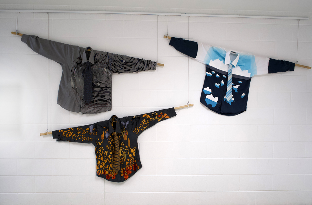 Installation view, Susan Avishai, Cat Walk III, World of Threads Festival 2023-24.