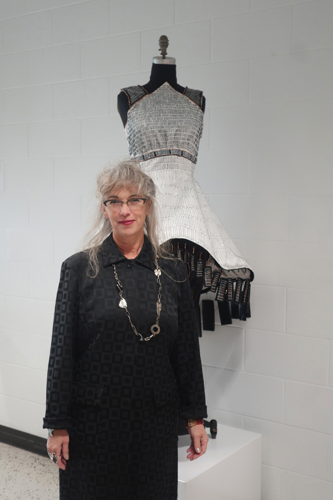 Tracy Gorman at the opening of the World of Threads Festival 2023-24