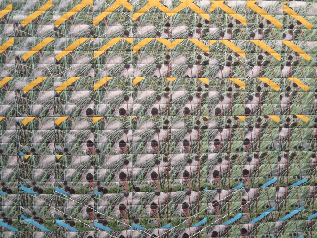 Choose This, detail, Jill Ault, Cosmic Geometry exhibition, World of Threads Festival 