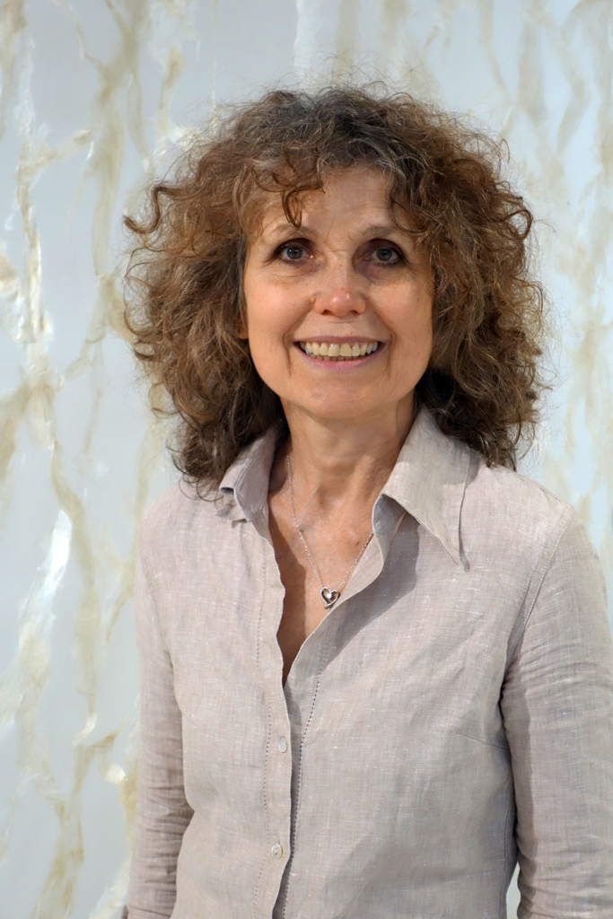 Artist: Dagmar Kovar at the  opening of the World of Threads Festival 2023-24.