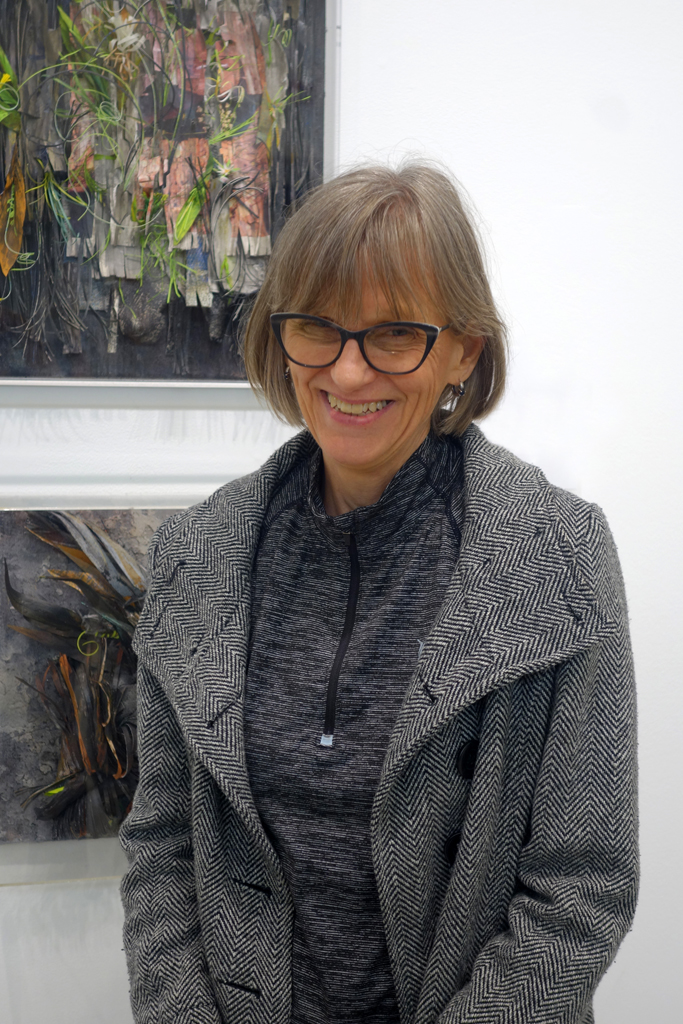 Susan Farquhar at the opening of the World of Threads Festival 2023-24.