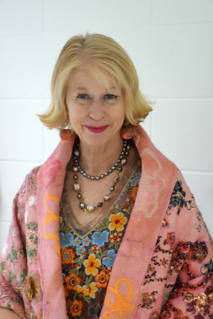 Leeann Kroetsch at the opening of the World of Threads Festival 2023-24.