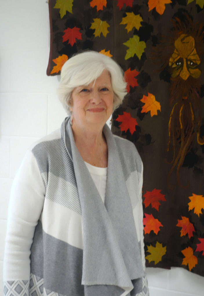 Pat Burns-Wendland at the opening of the World of Threads Festival 2023-24.