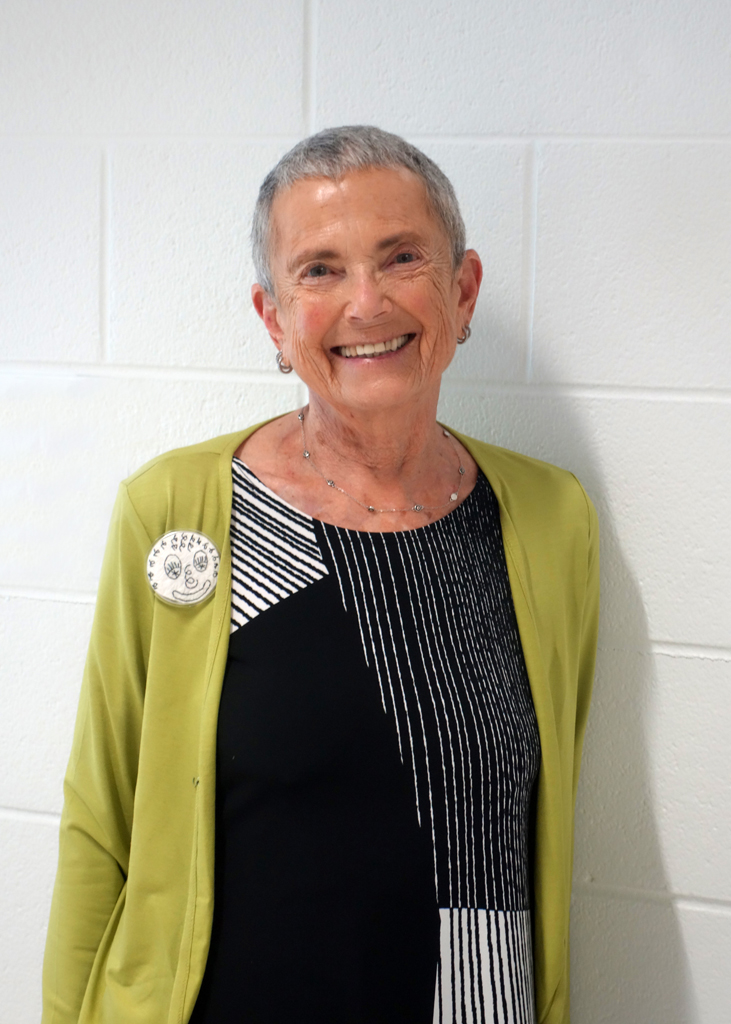 Roz Ritter at the opening of the World of Threads Festival 2023-24.