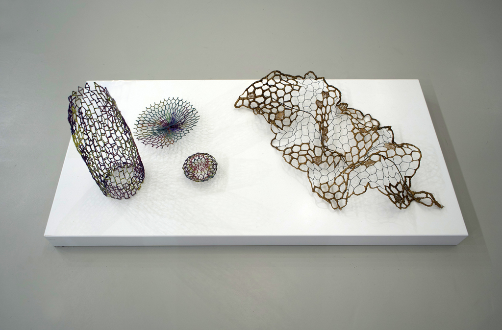 Installation view: Artwork by G Annie Whitty, Amorphous, World of Threads Festival 2023-24.