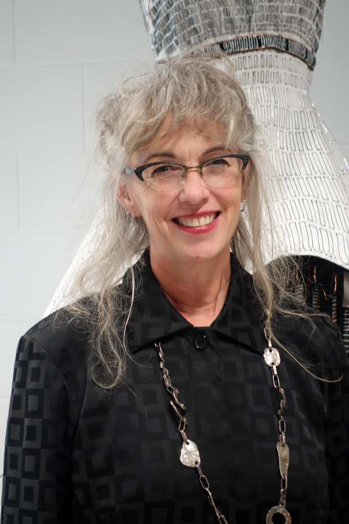 Tracy Gorman at the opening of the World of Threads Festival 2023-24.