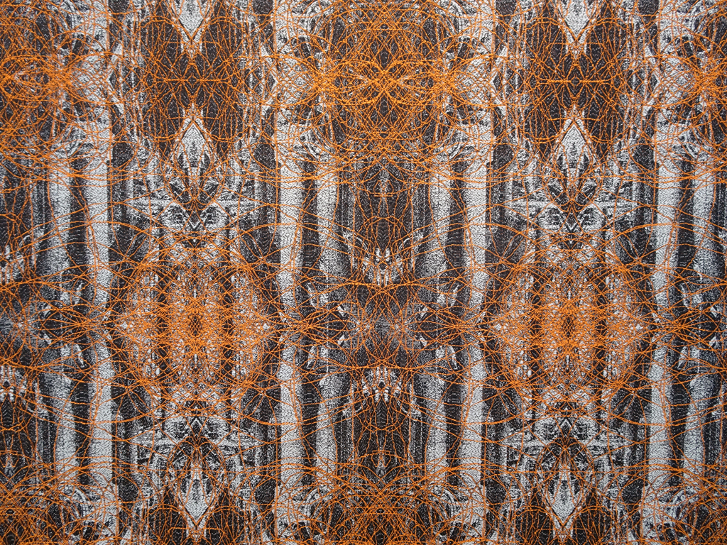 Engine Pattern, detail, Kristina Daukintyte Aas, Cosmic Geometry exhibition, World of Threads Festival 