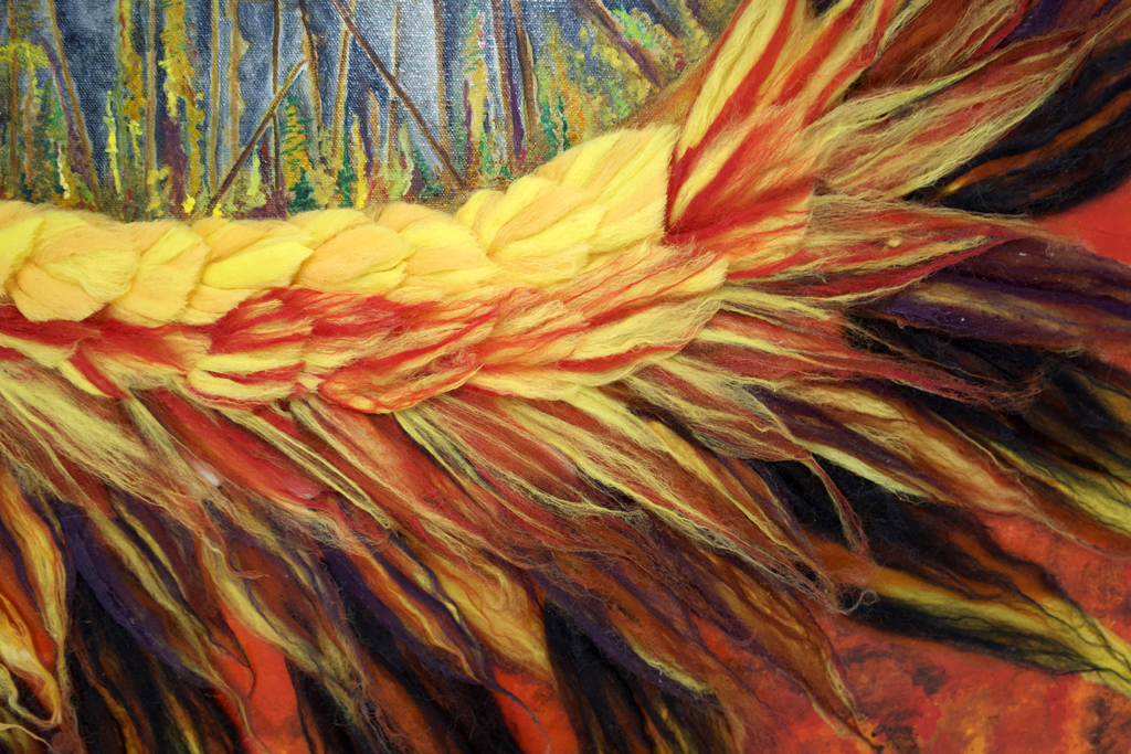 ANEW, detail, Kelly McLeod, Wings, World of Threads Festival, 2023-24.
