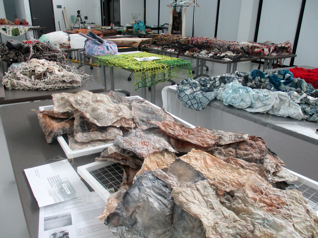 Unpacked artwork ready for installing.