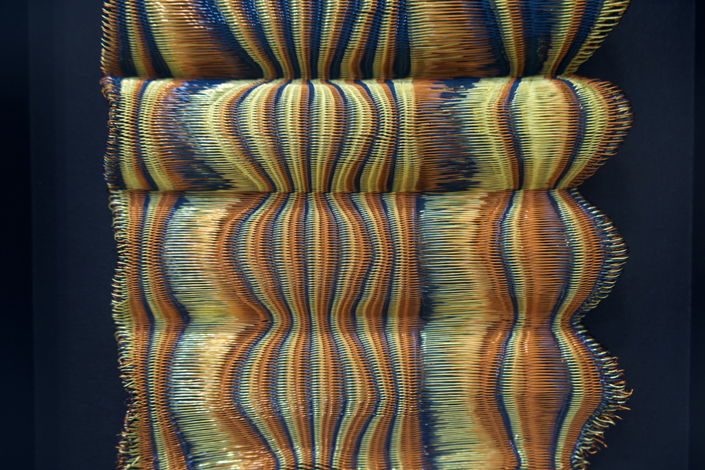 Darilyn Bennett, Cascade, detail, Amorphous exhibition, World of Threads Festival 2023-24.