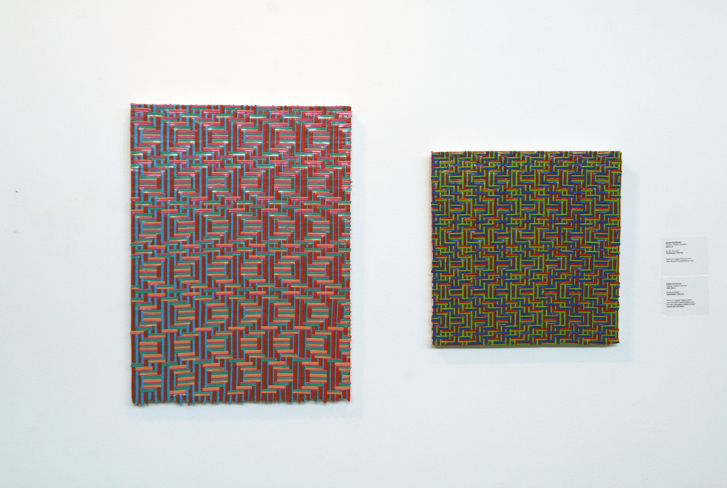 Wave 14 and RBG Wave, Robert Davidovitz, Cosmic Geometry exhibition, World of Threads Festival 