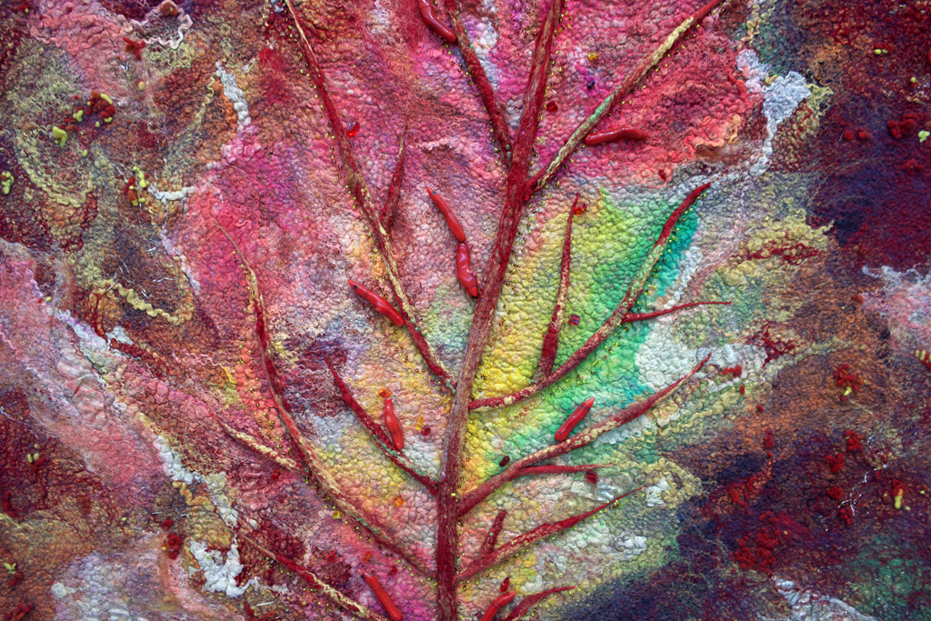 Last Day of Autumn, detail, Svetlana Turov, Amorphous, World of Threads Festival 2023-24.