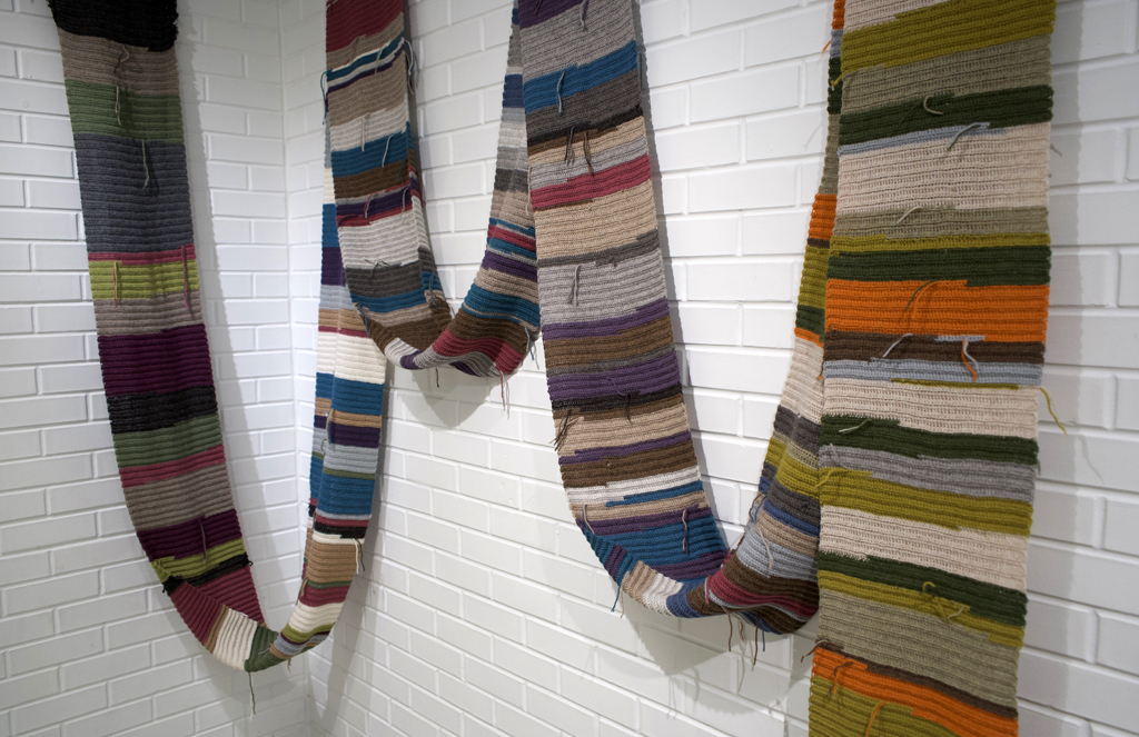 Pandemic Time, detail, Michele Guevara, Forever Covid, World of Threads Festival 2023-24.