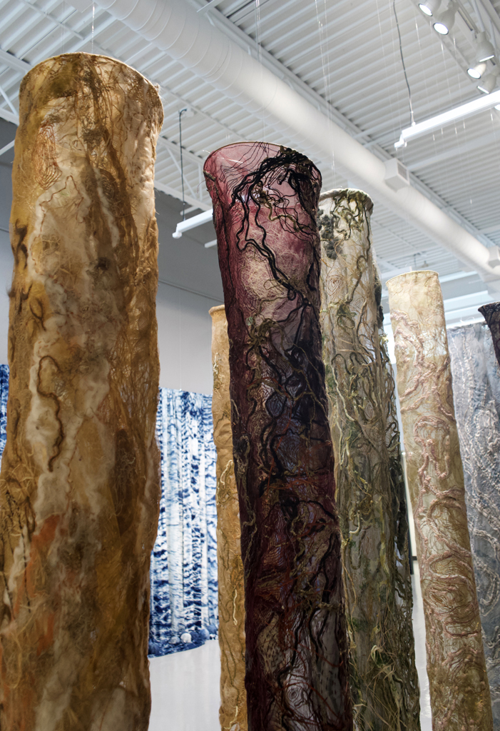 Laurentian Forest, detail, Ixchel Suarez, World of Threads Festival 2023-24.