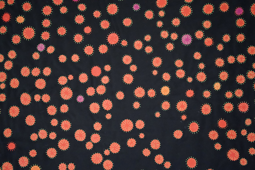 Variants of Interest, detail, Alison Schwabe, Forever Covid, World of Threads Festival 2023-24.