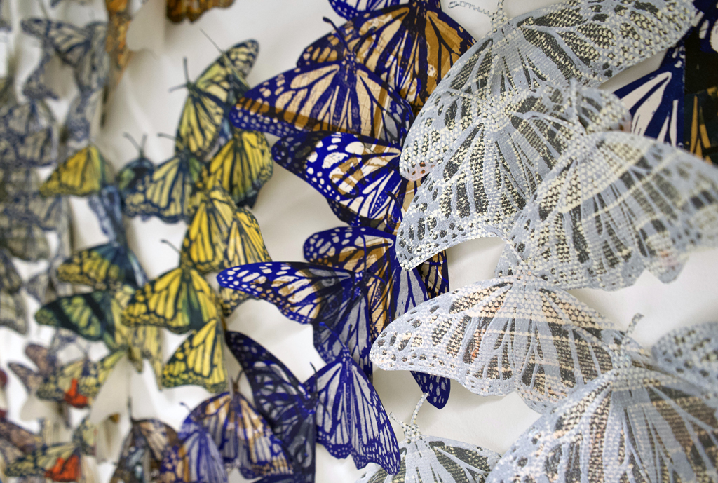 Safety in Numbers, detail, Lorna Livey, World of Threads Festival 2023-24.