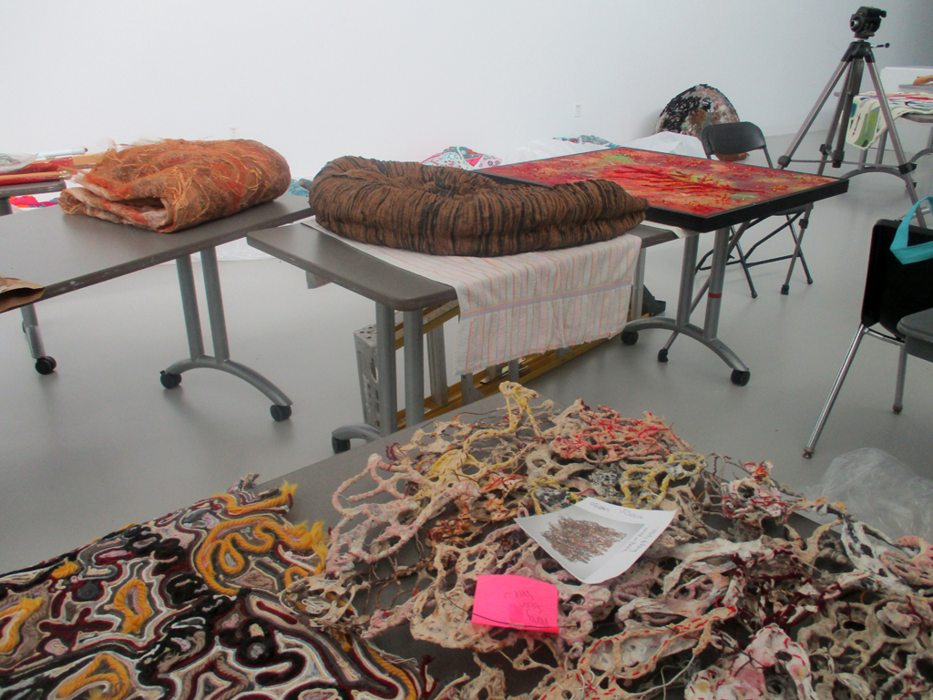 Unpacked artwork ready for installing.