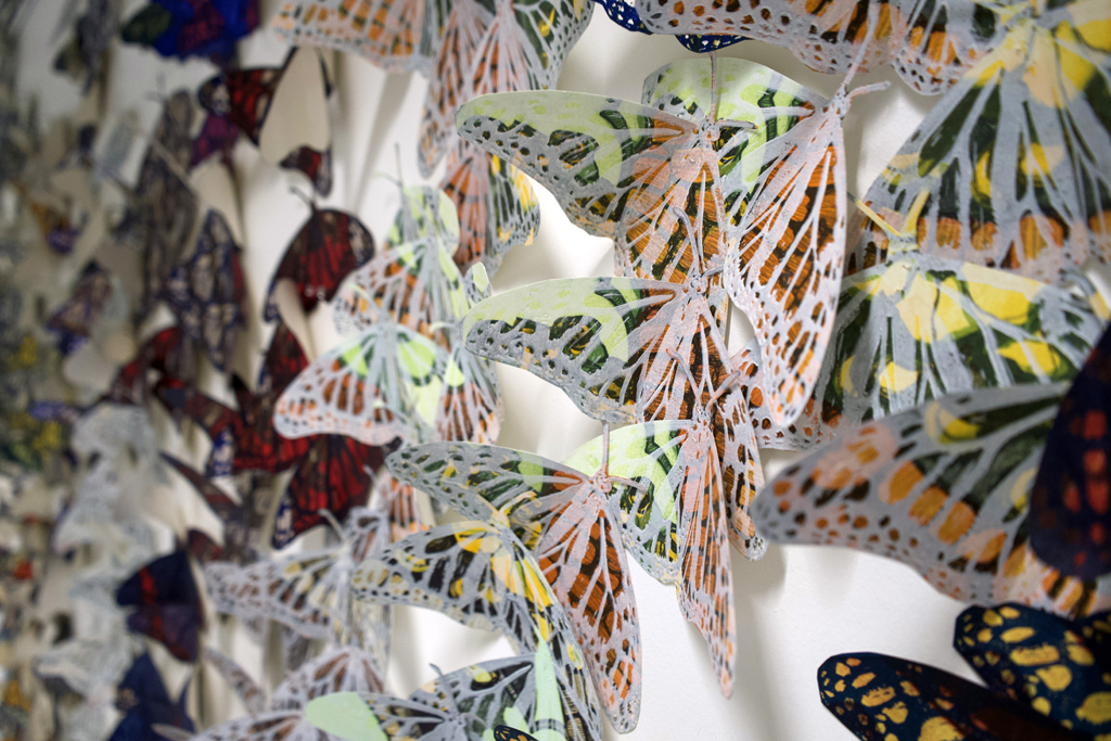 Safety in Numbers, detail, Lorna Livey, World of Threads Festival 2023-24.