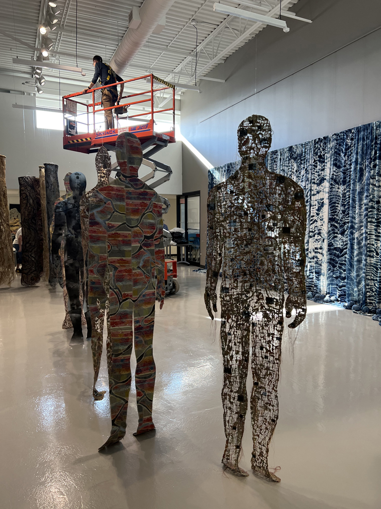 Doing the lighting for the Display Area Gallery, World of Threads Festival 2023-24.