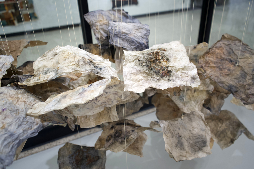 Clouds, detail, Martina Edmondson, Amorphous, World of Threads Festival 2023-24.