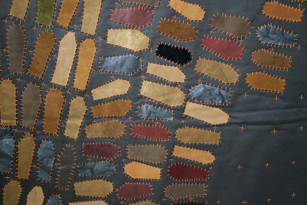 So Many Coffins, detail, Alison Schwabe, Forever Covid, World of Threads Festival 2023-24.