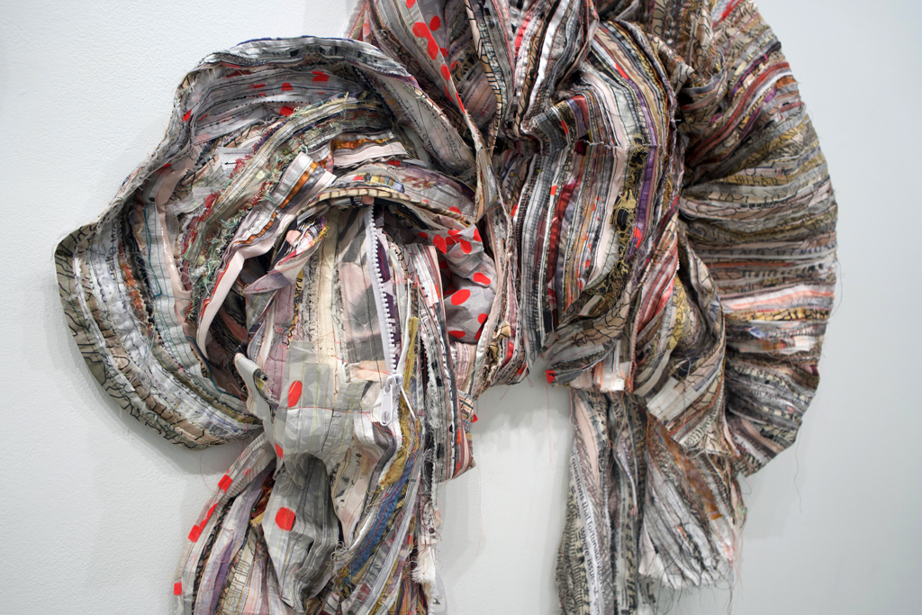 Underpinning 10, detail, Margery Amdur, Amorphous, World of Threads Festival 2023-24.