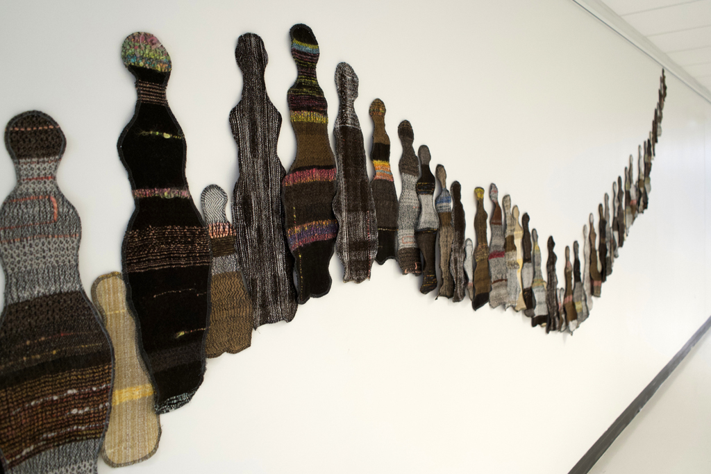 Beware the Ovine Conspiracy detail, Carolyn Carson, World of Threads Festival 2023-24.