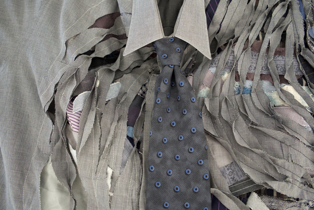 Hurricane, detail, Susan Avishai, Cat Walk III, World of Threads Festival 2023-24.