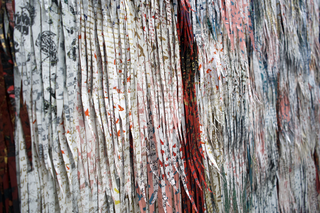 Devotional, detail, Deborah Kruger, Amorphous, World of Threads Festival 2023-24.